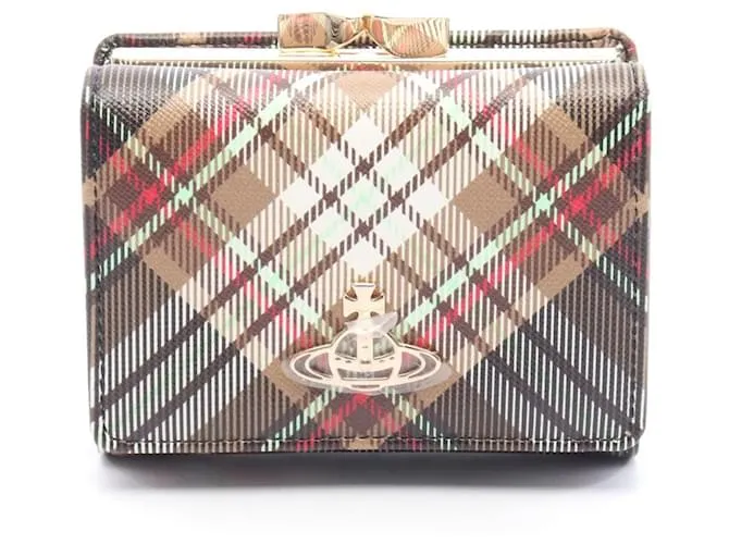 Portafoglio Piccolo Vivienne Westwood in Pelle Sintetica Marrone