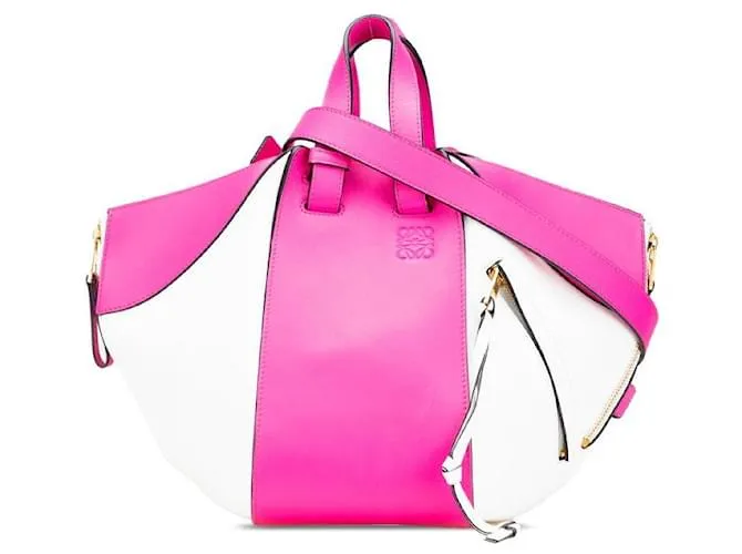 Borsa 2 in 1 in pelle Anagram Hammock di Loewe Bianco