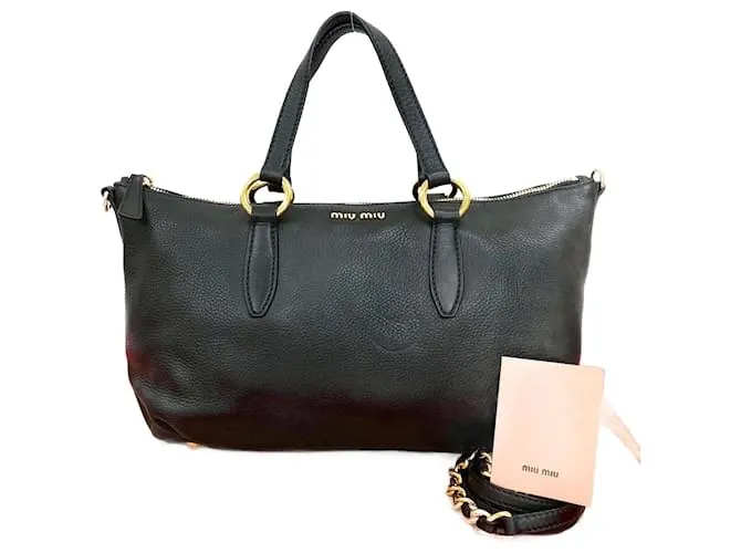 Miu Miu Borsa in pelle 2 in 1 MiuMiu Nero