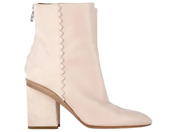 Stivaletti Hermès Proof in pelle e suede crema Bianco Crudo