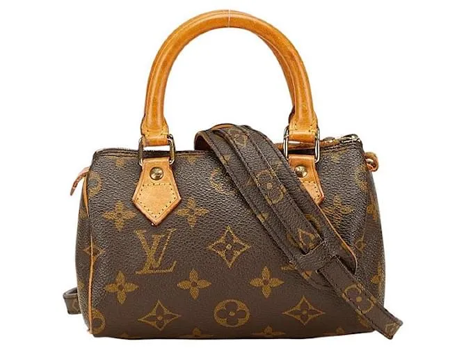 Borsa 2 in 1 Mini Speedy Monogram Louis Vuitton Metallico Bronzo