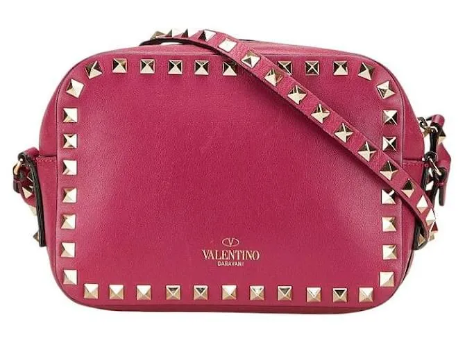 Valentino Garavani Borsa a Spalla in Pelle Valentino Studs Rosa