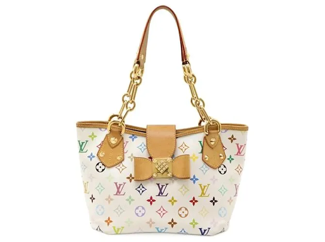 Borsa 2 in 1 Monogram Multicolore Annie MM di Louis Vuitton Bianco