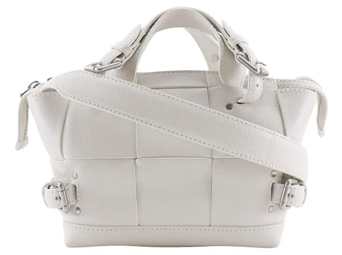 Borsa per attrezzi Arco Bottega Veneta in vitello, borsa 2 in 1 Bianco