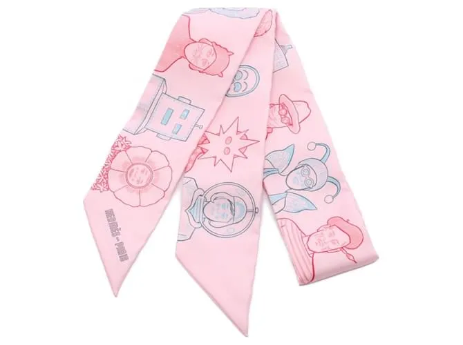 Foulard in seta DRESS CODE di Hermès Rosa
