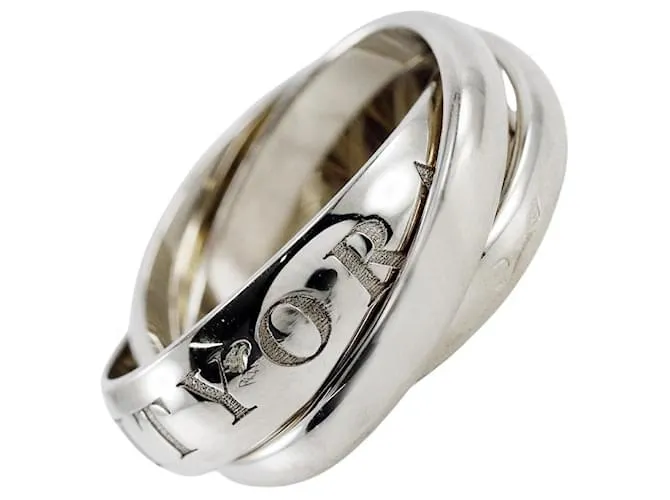 Anello Cartier Trinity Au750 Taglia 11 Argento Metallico