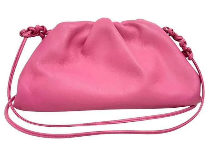 Bottega Veneta La Borsa Pouch in Pelle Rosa