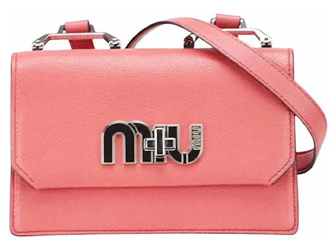 Borsa a Spalla in Pelle Miu Miu 5BH087 Rosa