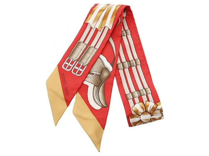 Foulard in seta JUMPING di Hermès Rosso