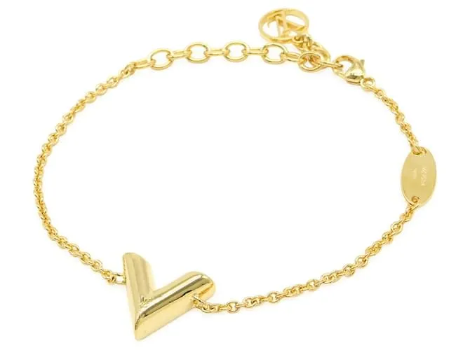 Bracciale Essenziale V Louis Vuitton D'oro Metallico