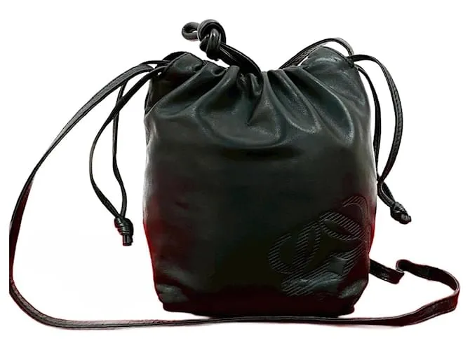 Borsa a Spalla Mini Anagramma Nappa Loewe Nero