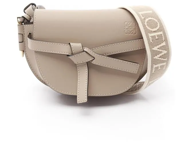Borsa a Spalla in Pelle Loewe Gate Dual Bag Marrone Beige