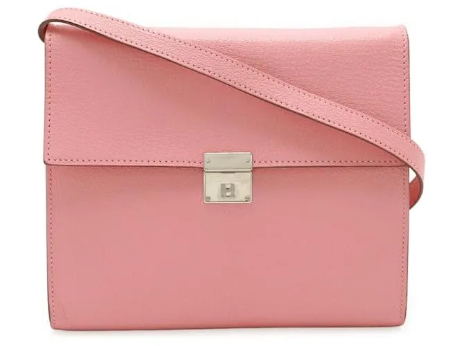 Borsa a Spalla Hermès Click 16 in Capra Rosa