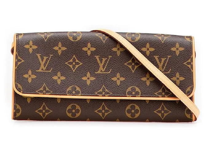 Borsa a Spalla Pochette Twin GM Monogram Louis Vuitton Metallico Bronzo