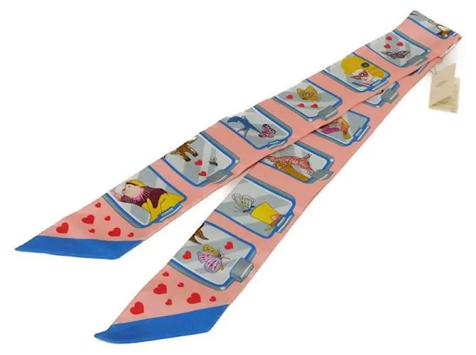 Foulard in seta Twilly di Hermès Multicolore