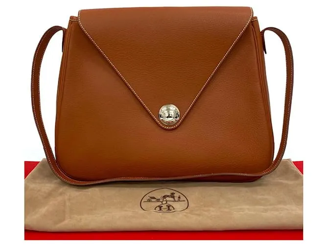 Borsa a Spalla Hermès Christine Taurillon Clemence Marrone