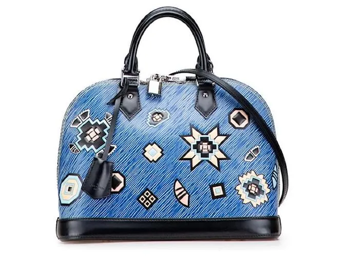 Borsa 2 in 1 Alma PM Epi Denim di Louis Vuitton Blu