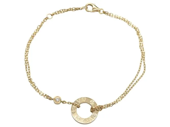 Bracciale Cartier Love Circle Au750 Taglia 18 D'oro Metallico