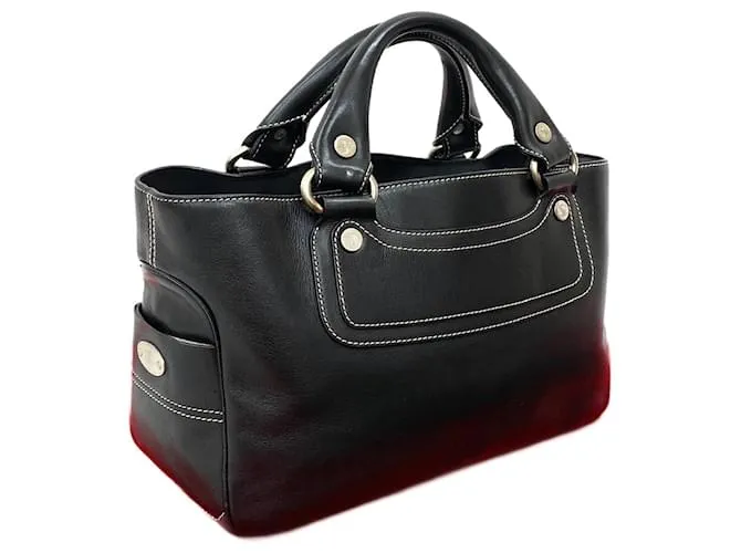 Céline Borsa a mano in pelle Boogie di Celine Nero