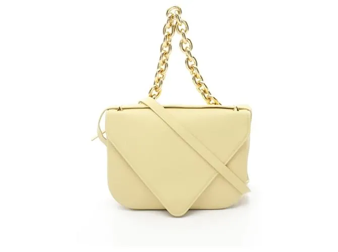 Borsa a Spalla in Pelle Mount di Bottega Veneta Giallo