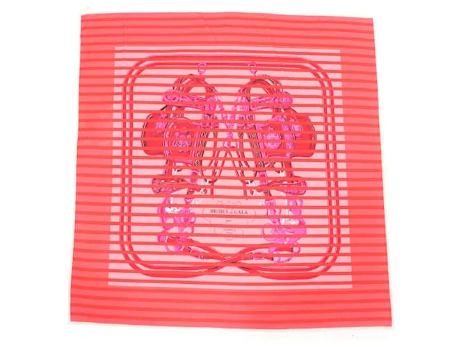 Foulard in seta Brides de Gala di Hermès Rosso