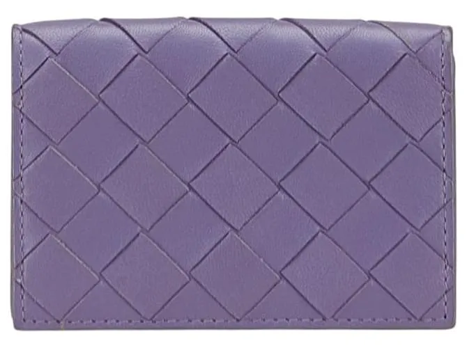 Portafoglio in pelle Intrecciato Bottega Veneta Porpora
