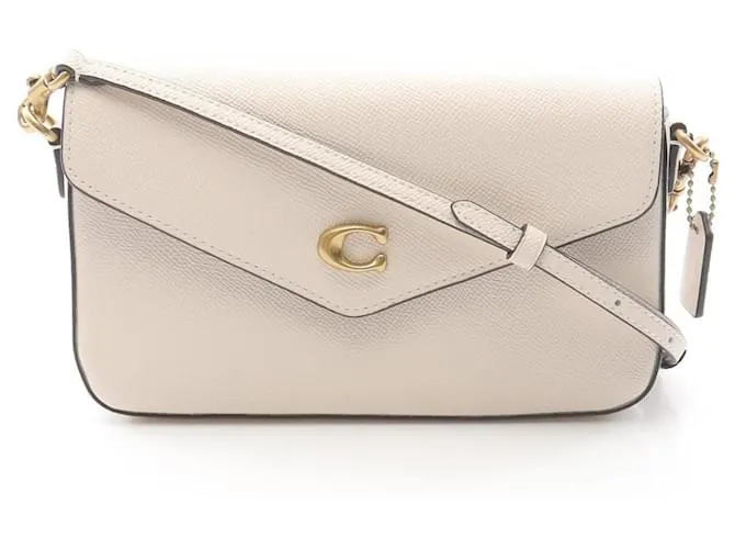 Borsa a tracolla in pelle Wyn di Coach Bianco