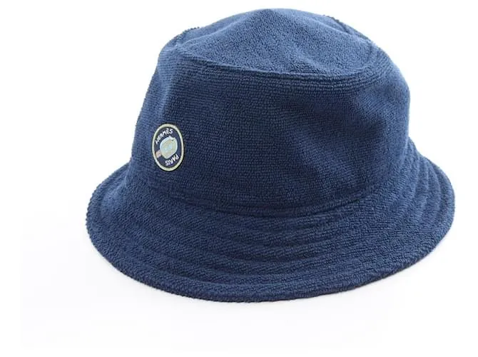 Cappello bucket in cotone Harper di Hermès Blu