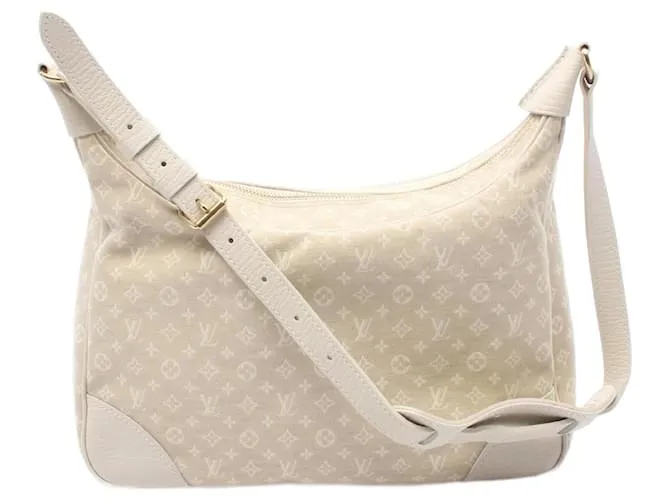 Borsa a Spalla Boulogne Monogram Mini Lin Louis Vuitton Bianco