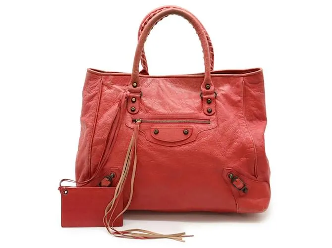 Borsa in pelle 2 in 1 The Sunday di Balenciaga Rosso