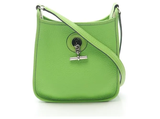 Hermès Borsa a spalla Hermes Vespa TPM in Taurillon Clemence Verde