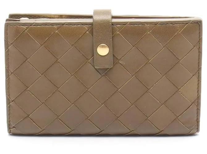 Portafoglio in pelle Intrecciato Bottega Veneta Verde