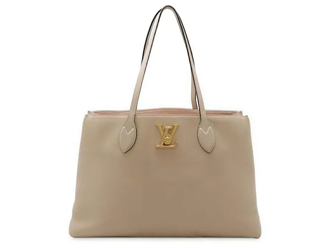 Borsa Lockme Shopper in pelle di vitello 2 in 1 Louis Vuitton Grigio