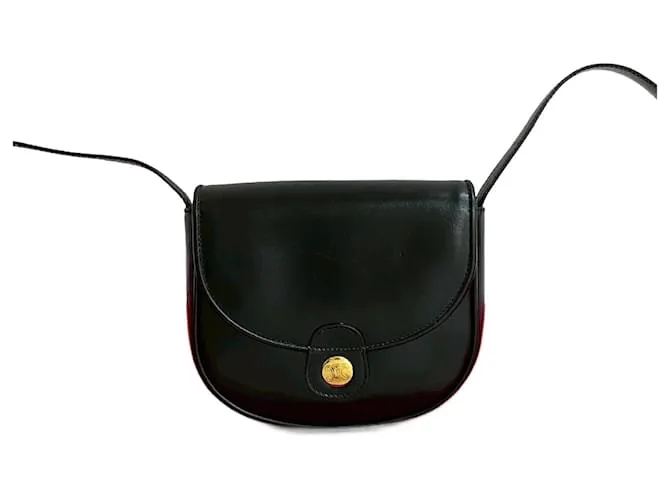 Céline Borsa a spalla in pelle con logo Trionf di Celine Nero