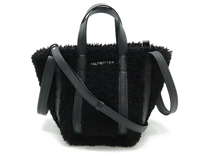 Borsa 2 in 1 in pelle XS Balenciaga Everyday Nero