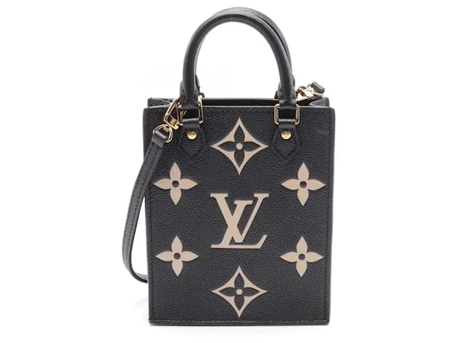 Borsa Petit Sac Plat Monogram Empreinte 2 in 1 Louis Vuitton Nero