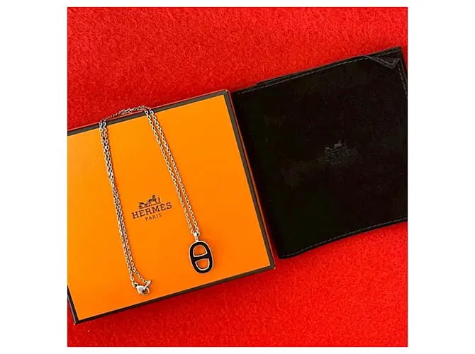 Collana Iliade Hermès Argento Metallico