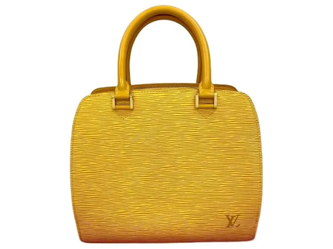 Borsa a mano in pelle Epi Pont Neuf di Louis Vuitton Giallo