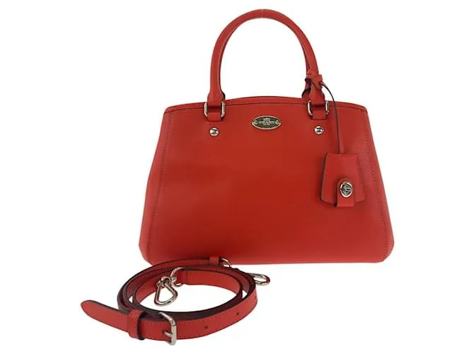 Borsa in pelle 2 in 1 Coach 34835 Arancione