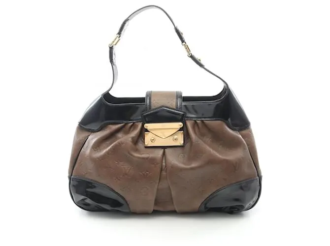 Borsa a Spalla in Pelle Monogram Borie di Louis Vuitton Marrone