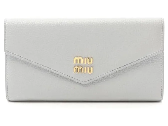 Portafoglio in pelle Vitello Daino Miu Miu Blu