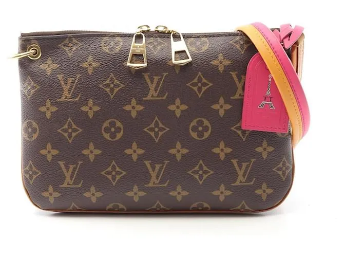 Borsa a Spalla Lorette in Tela Monogram Coated Louis Vuitton Marrone