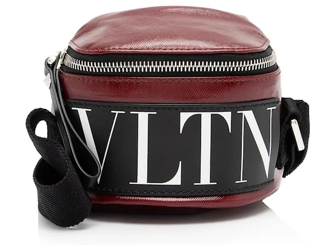 Valentino Garavani Borsa a tracolla in tela VLTN di Valentino Nero