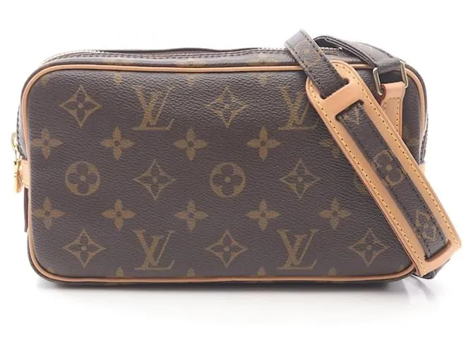 Borsa a Spalla Marli Monogram Louis Vuitton Marrone