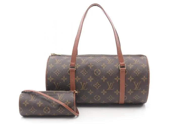Borsa a mano Papillon 30 Monogram Louis Vuitton Metallico Bronzo