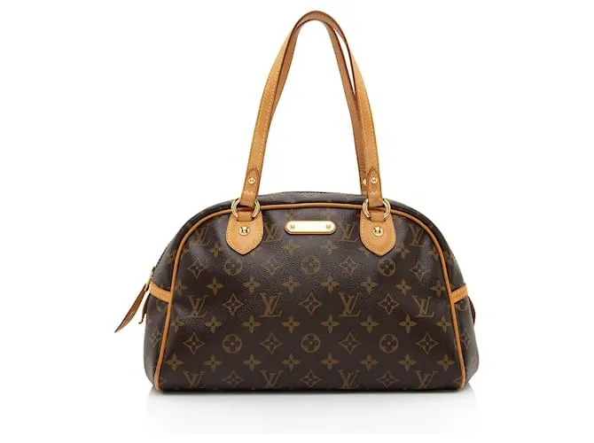 Borsa a Spalla Montorgueil PM in Tela Monogram Louis Vuitton Marrone