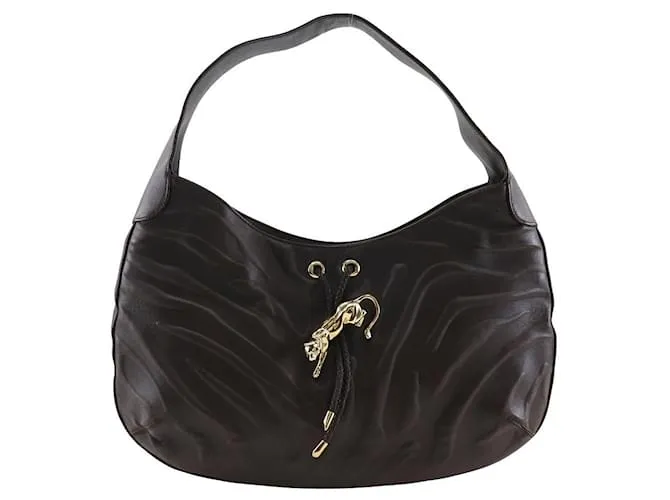 Borsa a Spalla in Pelle Panthère di Cartier Metallico Bronzo