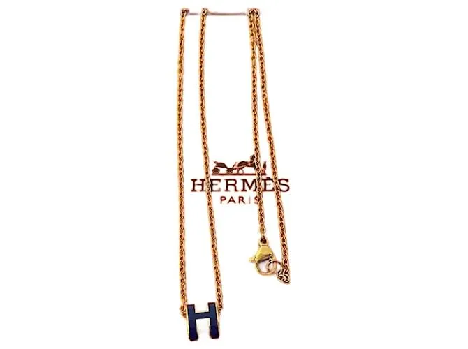 Hermès Collana Hermes Pop H D'oro Metallico
