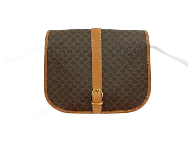 Céline Borsa a Spalla in Pelle Celine Macadam Blazon Marrone