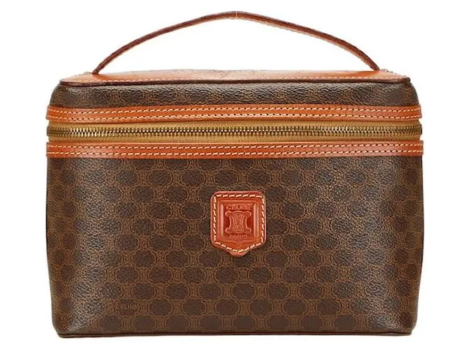 Céline Borsa Clutch in Pelle PVC Macadam Celine Marrone